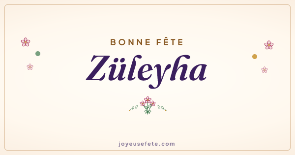 Image « Bonne fête Züleyha » au format large