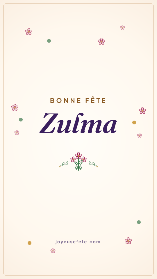 Image « Bonne fête Zulma » au format story