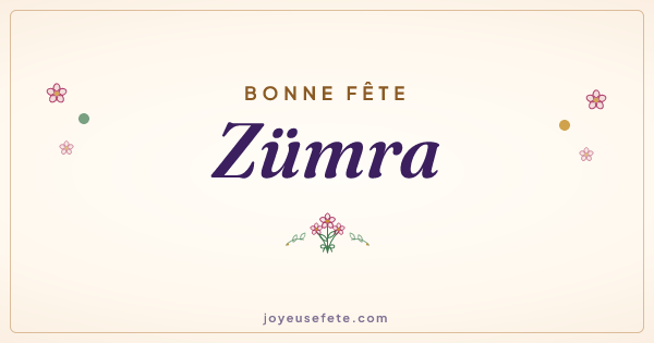 Image « Bonne fête Zümra » au format large
