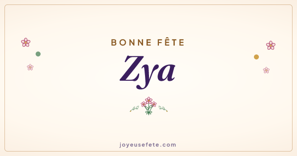 Image « Bonne fête Zya » au format large