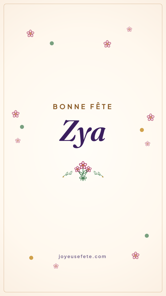 Image « Bonne fête Zya » au format story