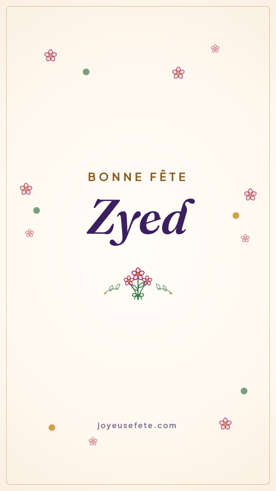 Image « Bonne fête Zyed » au format story