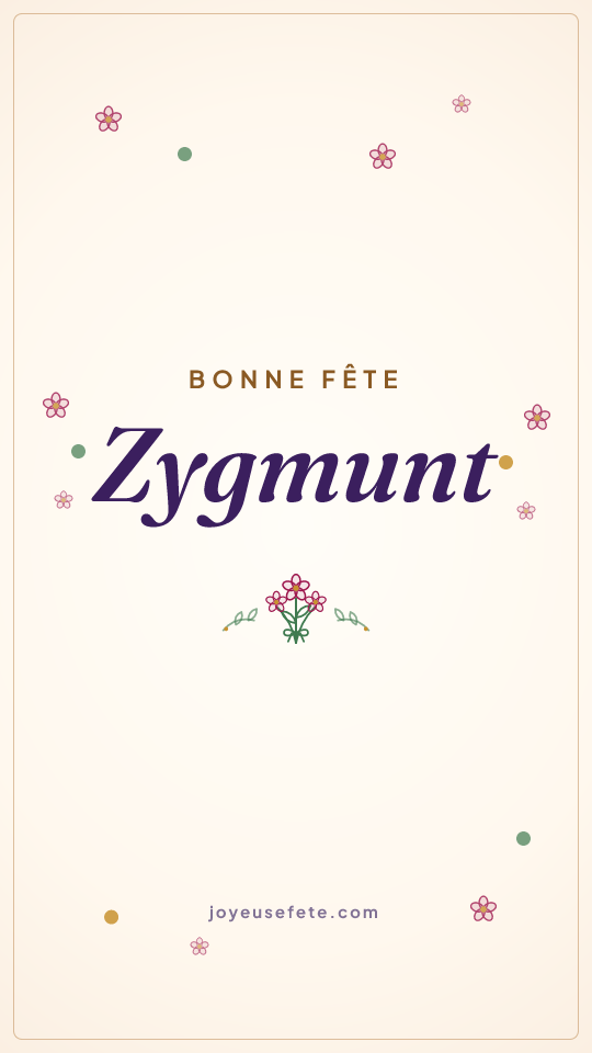 Image « Bonne fête Zygmunt » au format story