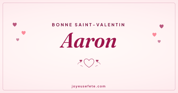 Image « Bonne Saint-Valentin Aaron » au format large