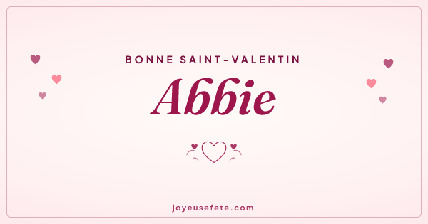 Image « Bonne Saint-Valentin Abbie » au format large
