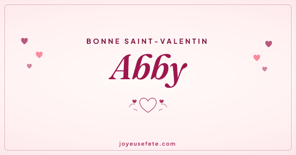 Image « Bonne Saint-Valentin Abby » au format large