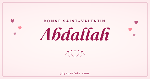 Image « Bonne Saint-Valentin Abdallah » au format large