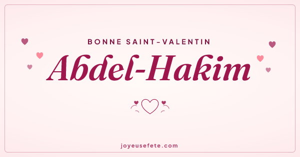 Image « Bonne Saint-Valentin Abdel-Hakim » au format large