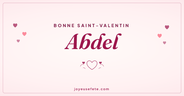 Image « Bonne Saint-Valentin Abdel » au format large