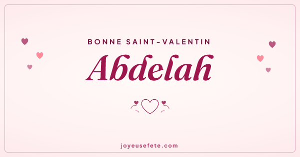 Image « Bonne Saint-Valentin Abdelah » au format large