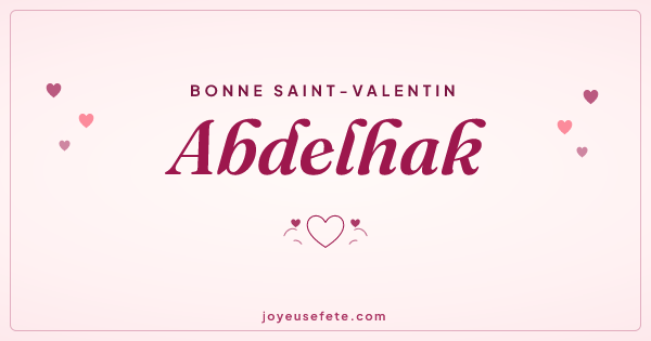 Image « Bonne Saint-Valentin Abdelhak » au format large