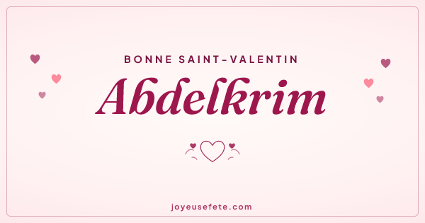 Image « Bonne Saint-Valentin Abdelkrim » au format large