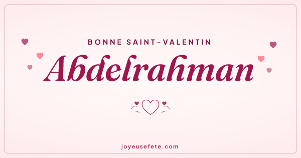 Image « Bonne Saint-Valentin Abdelrahman » au format large