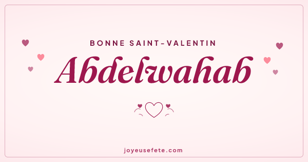 Image « Bonne Saint-Valentin Abdelwahab » au format large