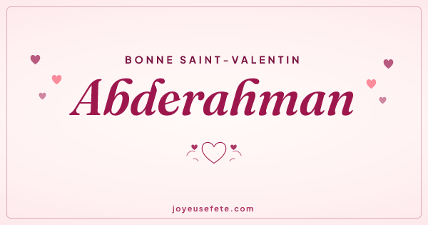 Image « Bonne Saint-Valentin Abderahman » au format large