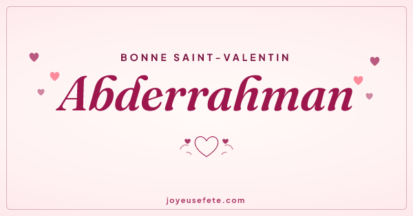 Image « Bonne Saint-Valentin Abderrahman » au format large