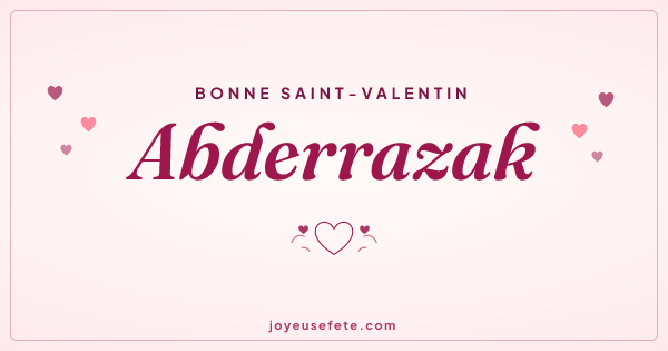 Image « Bonne Saint-Valentin Abderrazak » au format large