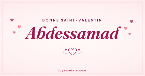 Image « Bonne Saint-Valentin Abdessamad » au format large