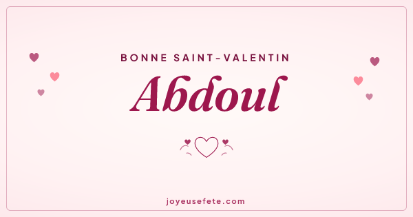 Image « Bonne Saint-Valentin Abdoul » au format large