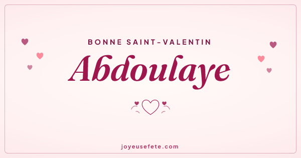 Image « Bonne Saint-Valentin Abdoulaye » au format large