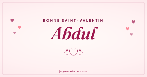 Image « Bonne Saint-Valentin Abdul » au format large