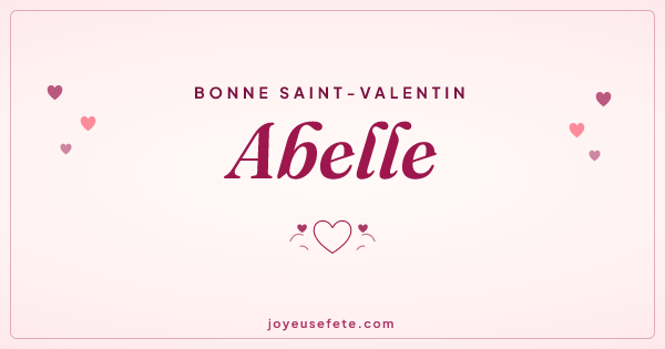 Image « Bonne Saint-Valentin Abelle » au format large