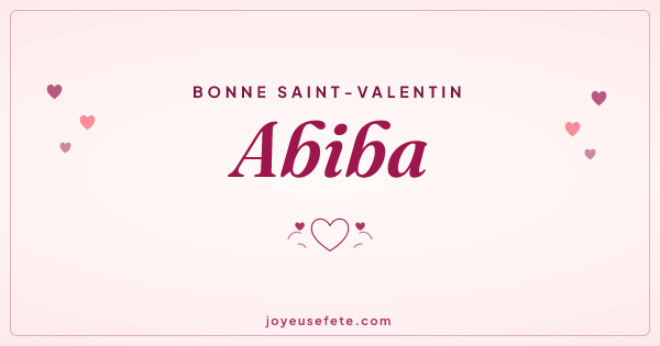 Image « Bonne Saint-Valentin Abiba » au format large