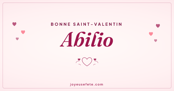 Image « Bonne Saint-Valentin Abilio » au format large