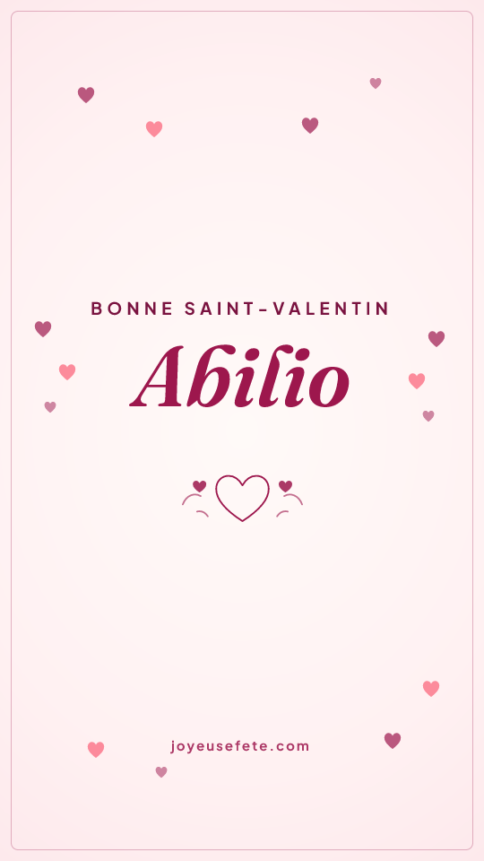 Image « Bonne Saint-Valentin Abilio » au format story