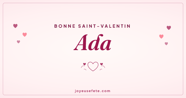 Image « Bonne Saint-Valentin Ada » au format large