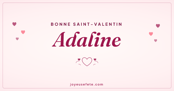 Image « Bonne Saint-Valentin Adaline » au format large