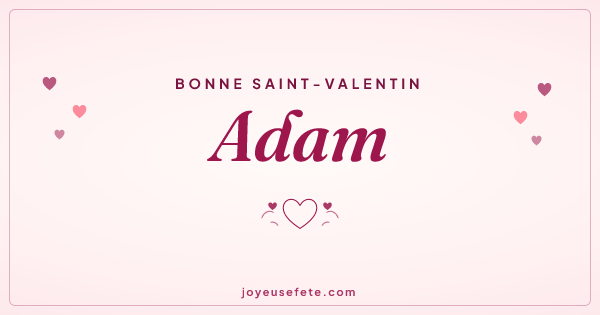 Image « Bonne Saint-Valentin Adam » au format large