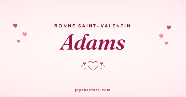 Image « Bonne Saint-Valentin Adams » au format large
