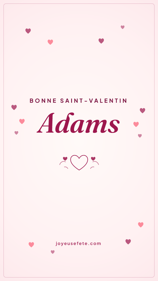 Image « Bonne Saint-Valentin Adams » au format story
