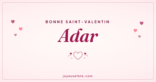 Image « Bonne Saint-Valentin Adar » au format large
