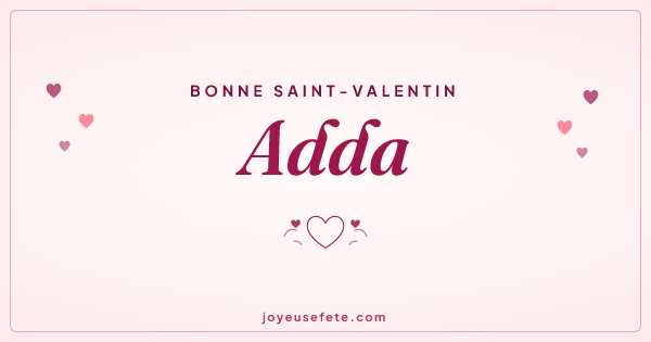 Image « Bonne Saint-Valentin Adda » au format large