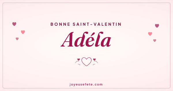 Image « Bonne Saint-Valentin Adéla » au format large