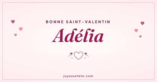 Image « Bonne Saint-Valentin Adélia » au format large