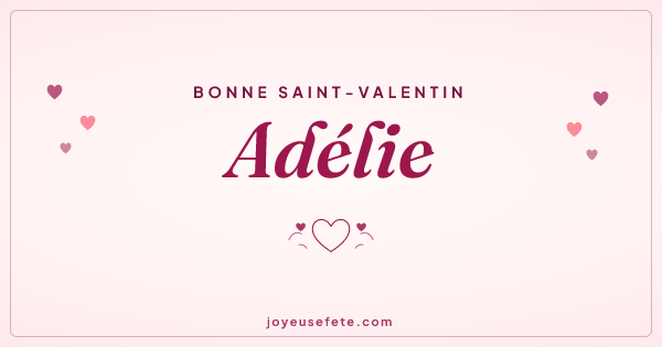 Image « Bonne Saint-Valentin Adélie » au format large