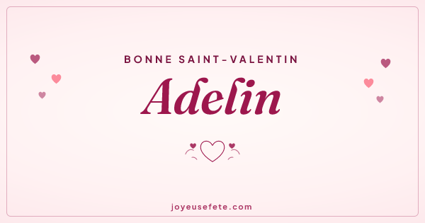 Image « Bonne Saint-Valentin Adelin » au format large