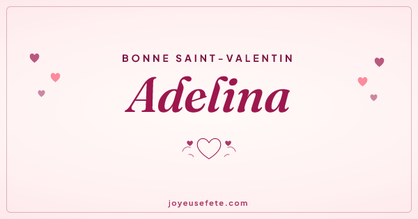 Image « Bonne Saint-Valentin Adelina » au format large
