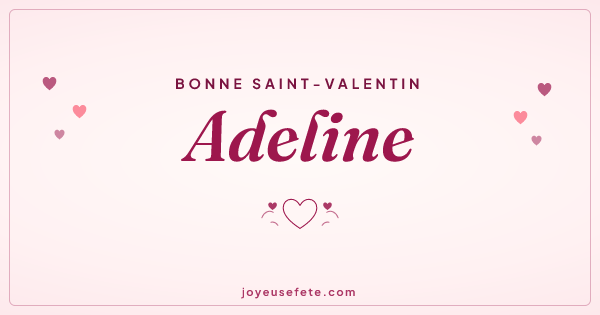 Image « Bonne Saint-Valentin Adeline » au format large