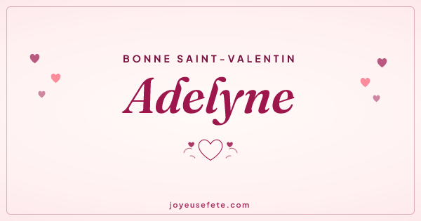 Image « Bonne Saint-Valentin Adelyne » au format large
