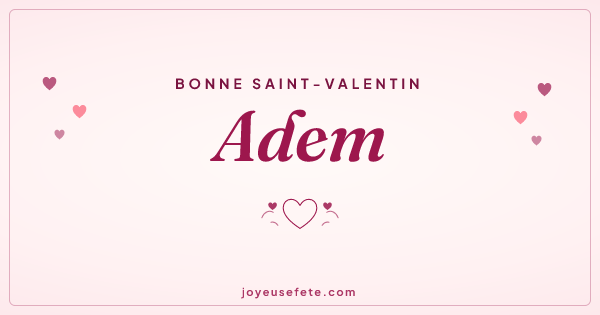 Image « Bonne Saint-Valentin Adem » au format large