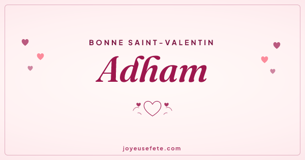 Image « Bonne Saint-Valentin Adham » au format large