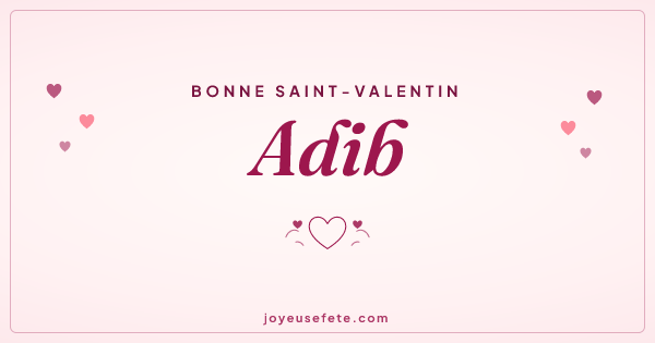 Image « Bonne Saint-Valentin Adib » au format large