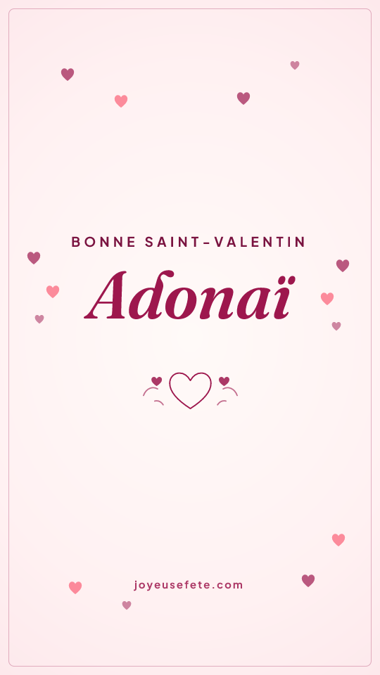 Image « Bonne Saint-Valentin Adonaï » au format story