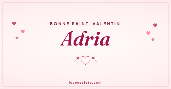 Image « Bonne Saint-Valentin Adria » au format large