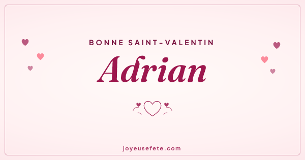 Image « Bonne Saint-Valentin Adrian » au format large