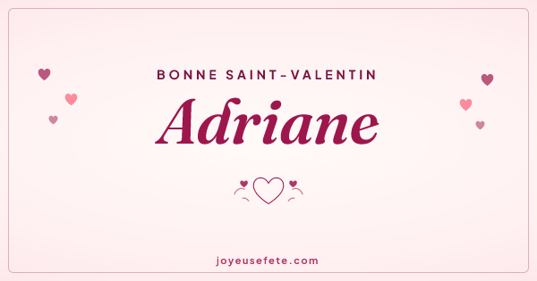Image « Bonne Saint-Valentin Adriane » au format large